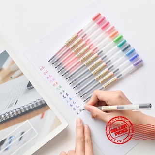 12 bolígrafos de gel de gel de colores creativos lindos estudiantes acuarela papelería pluma w0v6