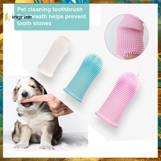 [in] stock cepillo de dientes sano dedo cepillo de dientes para mascotas/limpieza de dientes/cepillo de dientes/cuidado oral/suministros