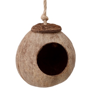 Animal nido de coco nido de pájaro hogar pulido concha de coco suministros para mascotas (5)