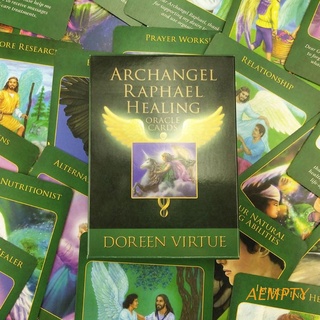 avaty archangel raphael healing oracle cards versión en inglés 44 cartas tarot adivinación fate juego de mesa