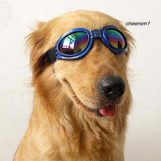 cheersm - gafas de sol plegables para perro, protección UV, con correa ajustable (9)