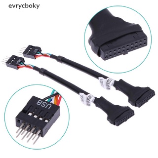 Evrycboky USB 3.0-Cable Adaptador Hembra De 20 Pines Macho A 2.0 De 9
