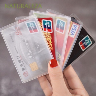 NATURALEZA Safety Business Card Case Work Card Holder Translucent ID Card Holder Anti-theft School Office Supplies Bank Card Case PVC Protection Sleeve