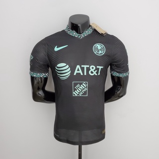 Club America 2022 Tercera Edición De Jugadores De Visitante Negro Camiseta De Fútbol Para Hombre