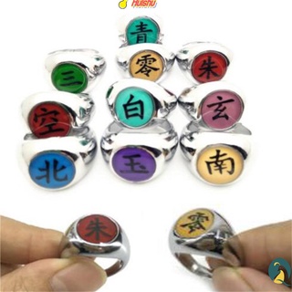 HUI Qing estilo Cosplay anillo joyería Itachi Anime anillo creativo regalo accesorios de fiesta ajustable para mujeres hombres Akatsuki