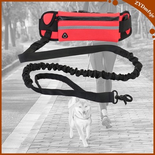 correa fuerte para perros con bolsa de cintura portátil cómoda para mascotas al aire libre, para perros pequeños y grandes, correr y trotar (2)