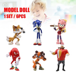 6CM Anime personajes estatua Sonic figura lindo personaje de dibujos animados modelo de juguete coleccionable regalos