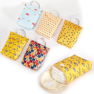 multifuncional bebé pañal caddy organizador reutilizable impermeable moda impresiones mojado/seco bolsa de almacenamiento de momia bolsa de viaje pañales bolsa