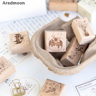 [aredmoon] lindo sello de goma de madera sellos estrella flor pastel sello para bricolaje scrapbooking papelería venta caliente (2)