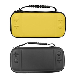 2Pcs Carrying Case for Nintendo Switch Lite Console & Accessories Mini Host EVa Handbag Protective Hard Travel Carry Case, Yellow & Black