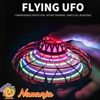 NARANJA Luminoso Magic Flying UFO Regalos para niños Rotación de 360 ° Flynova Pro Helicóptero dron Mini RC UFO Control manual Finger Spinner Toy/Multicolor