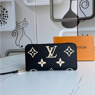 Listo para enviar tiro físico 100% original auténtico Louis Vuitton LV damas nueva billetera con cremallera elegante billetera larga retro