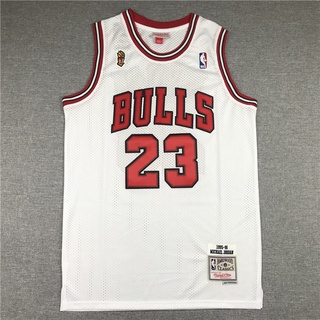 [2 Colores] NBA Jersey Chicago Bulls 23 # Jordan Champion Edition Blanco Y Rojo Baloncesto