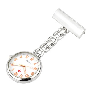 enfermera reloj, liso clásico números árabes escala relojes de cuarzo enfermera mesa bolsillo reloj vintage, con clip bolsillo