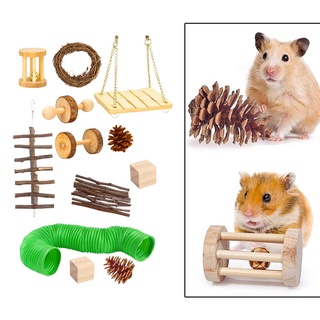 hamster masticar juguetes de madera natural conejillos de indias rata chinchillas juguete accesorios