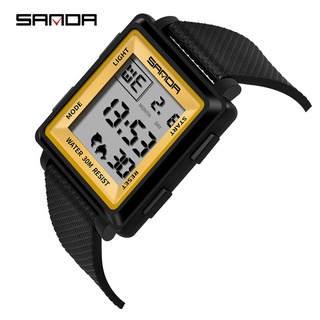 Sanda Classic Fashion Atmosphere LED Square Dial Belt Couple Electronic Watch（fvtuhsg.mx） (4)