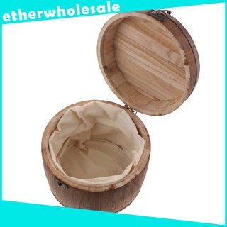 [✔️etherwholesale✔️] Large Wooden Tea Canister Airtight Sealed Storage Canister with Lock_S
