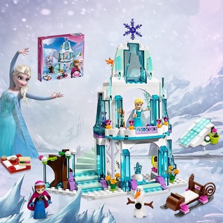 dream disney elsa princesa castillo de hielo apilamiento bloques de construcción ladrillos juguete bloques de construcción ladrillos modelo compatible juguetes educativos regalos de navidad