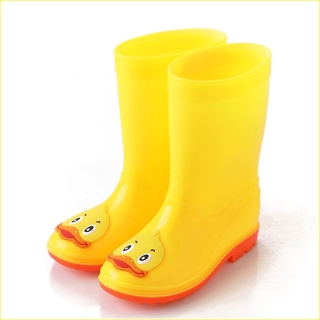 suave niños bebé de dibujos animados zapatos de agua niños tubo alto antideslizante botas de lluvia