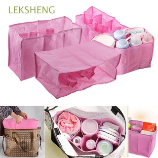leksheng organizador de viaje bolsa de almacenamiento de bebé en bolsa portátil botella de agua pañal cambio de pañales divisor interior al aire libre/multicolor
