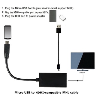 cable micro usb 2.0 a hdmi compatible hd 1080p para samsung mirco mini android usb e8z3 (5)