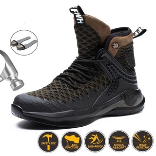 Winter Men Boots Work Shoes Steel Toe Work Boots Men Safety Boots Puncture-Proof Safety Shoes Indestructible Shoes Winte