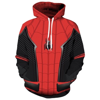 en stock spiderman sudadera con capucha spider-man: lejos de casa cosplay impresión sudadera hombres mujeres abrigo con capucha jersey