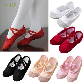 BLISS niñas niños zapatos de Fitness pisos zapatos de baile profesional de lona suave pisos Yoga niños niños Ballet danza/Multicolor