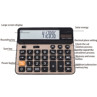 Calculadora electrónica De 14 Dígitos Calculadora De pantalla Grande Calculadora Para escuela/oficina (3)