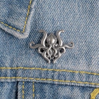H.P . Lovecraft Cthulhu Metal Pin Ancient Evil God Insignias Broches Pulpo Solapa Camisa Mochila Ficción Juego Joyería Regalos