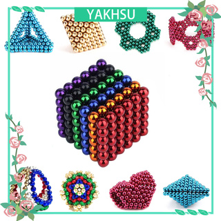 yakhsu 216pcs 3mm bloques mágicos rompecabezas bolas magnéticas cubos niños juguete de educación temprana