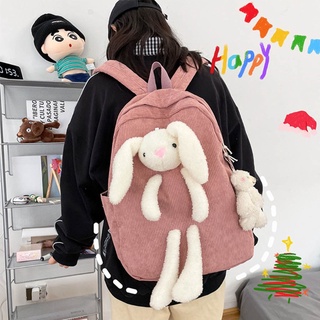 lu mujeres conejo mochila estudiantes adolescentes mochila grande daypack bolso de hombro bolsa de viaje rucksuak