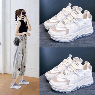 Kasut Perempuan alta calidad transpirable zapatos de plataforma de las mujeres Casual blanco zapatos papá zapatos