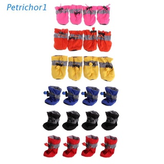 PETR Waterproof Dog Shoes Rain Snow Booties Waterproof Rubber Anti-slip Shoes for Small Dog Puppy