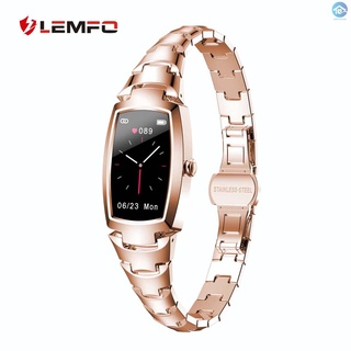 LEMFO H8pro Female Smart Bracelet 1.08-Inch IPS Full-Touch Screen BT5.1 IP67 Waterproof Fitness Tracker Physiological Period/Sleep/Heart Rate/Blood Pressure Monitor Multiple Sports Mode Message/Call Reminder Remote Camera Compatible with Android iOS