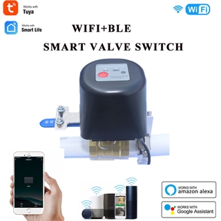 smart home tuya wifi ble válvula inteligente agua/válvula de gas control de automatización de trabajo con alexa asistente de google smart life ron
