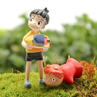 JASPER Paisajismo DIY Modelo de estatuilla Sosuke Miniaturas Ponyo On The Cliff Figuras de acción Mini Colección Decoración del hogar Para regalo de niños Accesorios de decoración de jardinería Clásico Muñeca de juguete (7)