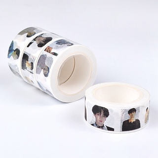 Aqtten 10M KPOP BTS Washi Tape Paper Maksing Cute DIY Scrapbook Stickers Suga Jimin (5)