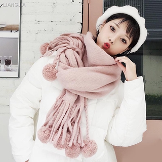 bufanda de lana de las mujeres de invierno estilo coreano salvaje nuevo chal de doble uso estudiantes largo grueso caliente babero