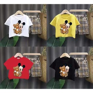Burberry Mickey Mouse importado ropa infantil traje Unisex ropa infantil edad 3 meses - 6 años