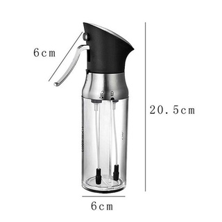 QUILLAN1 2 in 1 Oil Sprayer 200ml Dispenser Spray bottle ABS Kitchen Oil Pump Leak-Proof Baking Jar Seasoning Olive Oil Sprayer/Multicolor (9)