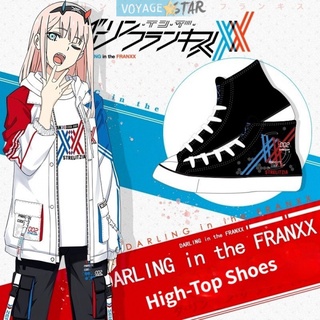 darling in the franxx arknights game anime mujer lona casual deportes personalizados zapatos de alta parte superior