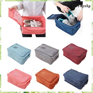 bolsas de zapatos portátiles de viaje impermeable organizador de almacenamiento de viaje bolsas de embalaje bolsas de clasificación de equipaje bolsa con cremallera 6 colores