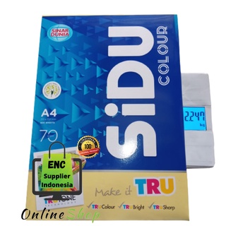 500 hojas de papel SIDU hvs a4 70 gramos Color 70gr luz mundial por llanta - Enc. Sopa