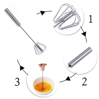 Inoxidable fácil batidor mezclador de huevo crema agitador salsa coctelera pastel licuadora batidora (7)
