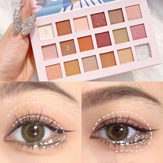18 Colors Eyeshadow Palette Matte Shimmering Naturally Long Lasting No Smudging Eye Shadow (9)