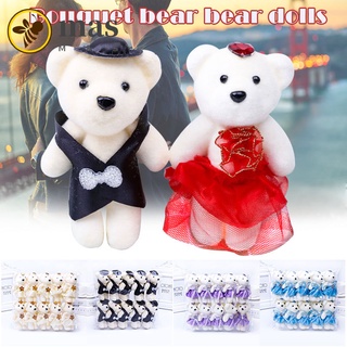 10pcs Plush Bear Toy for Valentine's Day Handmade Doll Decor for Home Indoor Gifts for Women