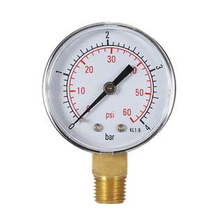 bzs 0-4bar/0-60psi compresor de aire hidráulico medidor de presión combustible aceite de aire alto medidor de vacío 1/4" npt montaje lateral