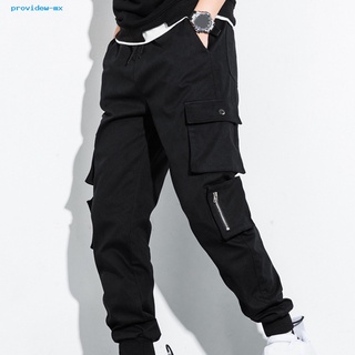 (New) Breathable Men Pants Hip-hop Style Cargo Pants Colorfast for School