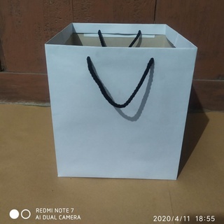 Bolsa de papel kraft blanca P15 x L8 x T25/bolsa de papel, bolsa de papel, bolsa de papel kraft blanco
